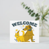 Carte postale de bienvenue pour l'entreprise de no (Debout devant)