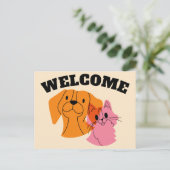 Carte postale de bienvenue pour l'entreprise de no (Debout devant)