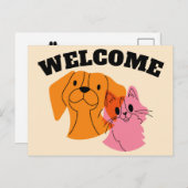 Carte postale de bienvenue pour l'entreprise de no (Devant / Derrière)