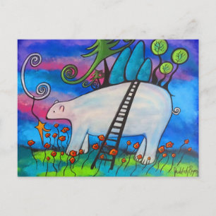 Carte postale de bienvenue pour les ours polaires