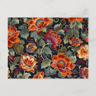 Carte postale de bienvenue vintage Bloom Elegance