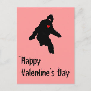CARTE POSTALE de BIGFOOT VALENTINE - customisée