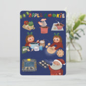 Carte postale de biscuit aux pommes de Noël (Debout devant)