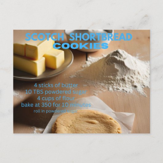 carte postale de biscuit sablé écossais (Devant)