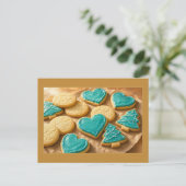 Carte postale de biscuits de Noël en forme de sapi (Debout devant)