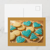 Carte postale de biscuits de Noël en forme de sapi (Devant / Derrière)