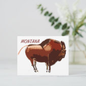 carte postale de bison peint Montana (Debout devant)