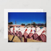 Carte postale de boîtes aux lettres rose (Devant / Derrière)