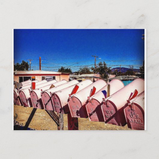 Carte postale de boîtes aux lettres rose (Devant)