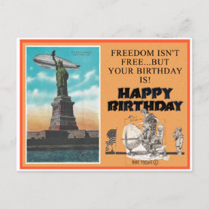 CARTE POSTALE DE BON ANNIVERSAIRE LIBERTÉ