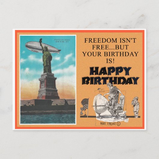 CARTE POSTALE DE BON ANNIVERSAIRE LIBERTÉ (Devant)