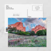 Carte postale de bon rétablissement Gateway Rocks (Devant / Derrière)