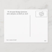 Carte postale de bon thanksgiving (Dos)