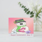 Carte postale de bonhomme de neige de (Debout devant)