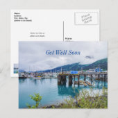 Carte postale de bonne convalescence du port de Wh (Devant / Derrière)