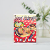 Carte Postale De Bonnes Choses À Manger (Debout devant)