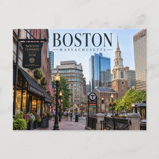 Carte postale de Boston, Massachusetts (Devant)