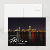 Carte postale de Boston Massachusetts sur le front (Devant / Derrière)