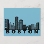 Carte postale de Boston – Silhouette de l'horizon  (Devant)