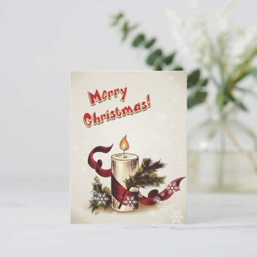 Carte postale de bougie de Noël (Debout devant)