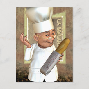 Carte postale de boulangerie française