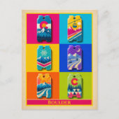 Carte postale de Boulder Colorado Ski Ticket Vinta (Devant)