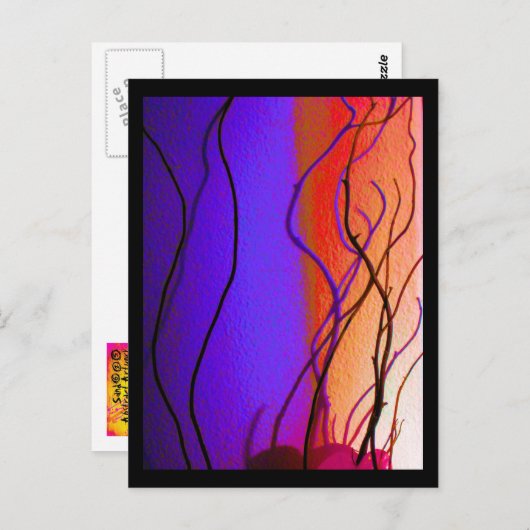 Carte postale de branches de lumière (Devant / Derrière)