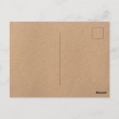Carte postale de branding d'entreprise Kraft rusti (Dos)