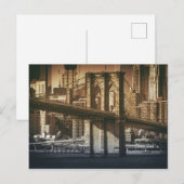 Carte postale "De Brooklyn à Manhattan" (Devant / Derrière)