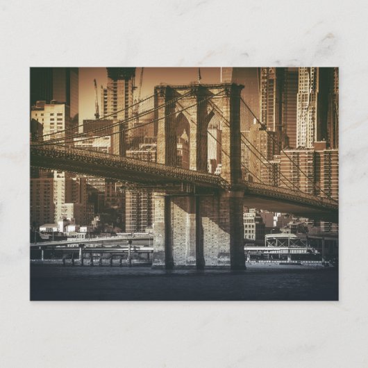 Carte postale "De Brooklyn à Manhattan" (Devant)