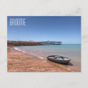 carte postale de broome town jetty