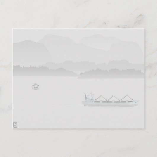 Carte postale de brouillard matinal (Devant)