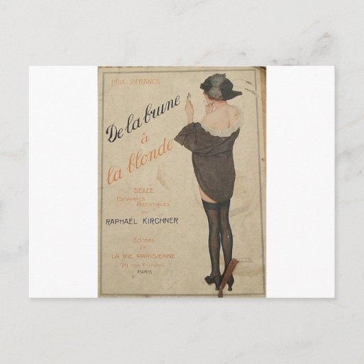 Carte Postale De Brown à Blonde par Raphael Kirchner (Devant)