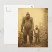 Carte postale de bûcheron Sasquatch (Devant / Derrière)