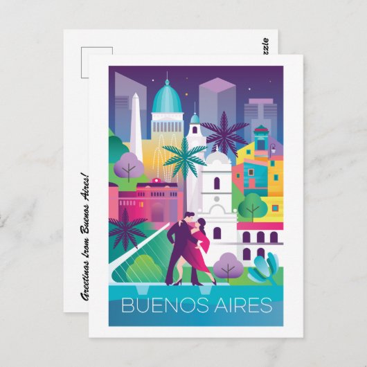 Carte postale de Buenos Aires (Devant / Derrière)