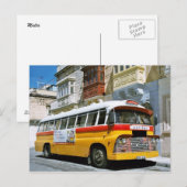 Carte postale de bus maltais (Devant / Derrière)
