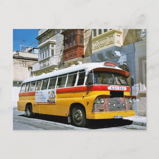 Carte postale de bus maltais (Devant)