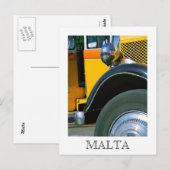 Carte postale de bus maltais (Devant / Derrière)