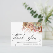 Carte postale de cactus aquarelle Merci (Debout devant)