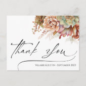 Carte postale de cactus aquarelle Merci (Devant)