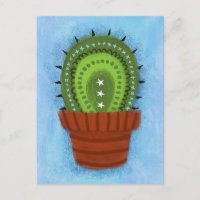 Carte postale de cactus en pot