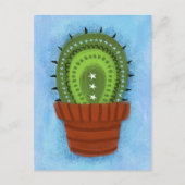 Carte postale de cactus en pot (Devant)