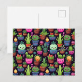Carte postale de cactus kawaii (Devant / Derrière)