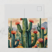 Carte postale de cactus moderne | Botanique du dés (Devant / Derrière)