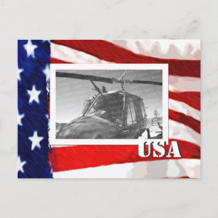 Carte postale de cadre photo drapeau américain
