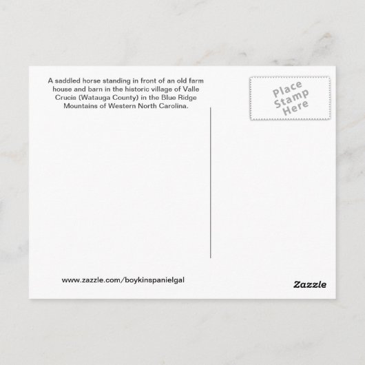 Carte postale de campagne (Dos)