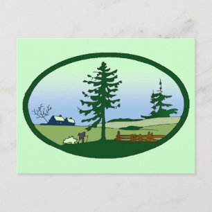 Carte postale de campagne pastorale