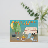 Carte postale de camping amusant (Debout devant)