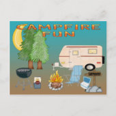 Carte postale de camping amusant (Devant)