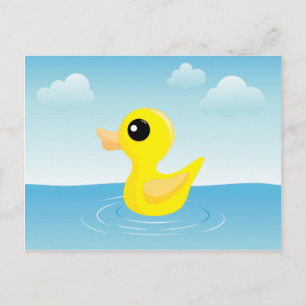 Carte postale de canard en caoutchouc